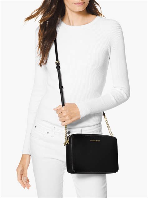 michael kors women's jet set large cross-body bag|mk jet set large crossbody.